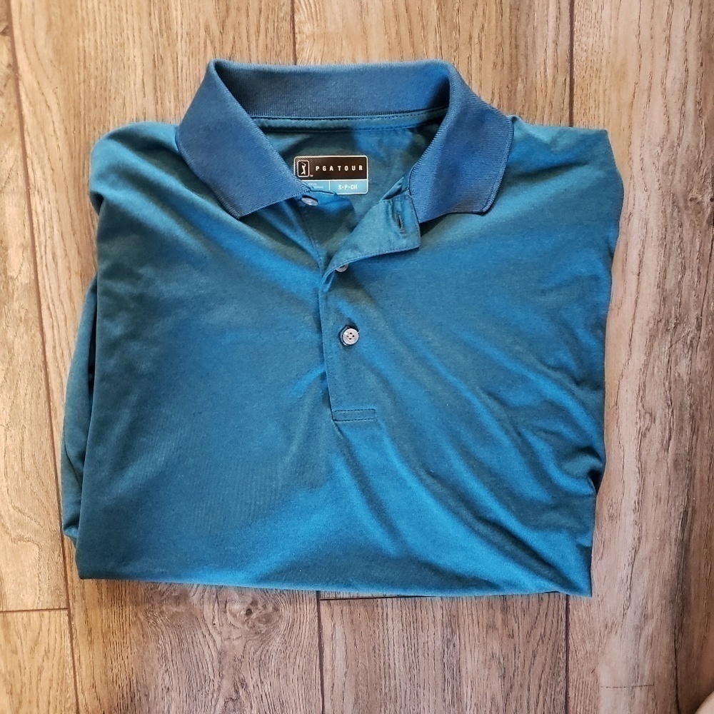PGA Tour Men's Blue Polo - Picture 4 of 4